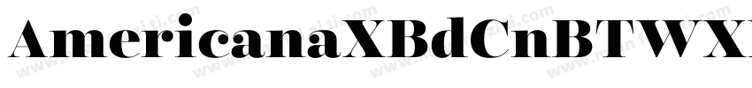 AmericanaXBdCnBTWXX XBold Regular字体转换
